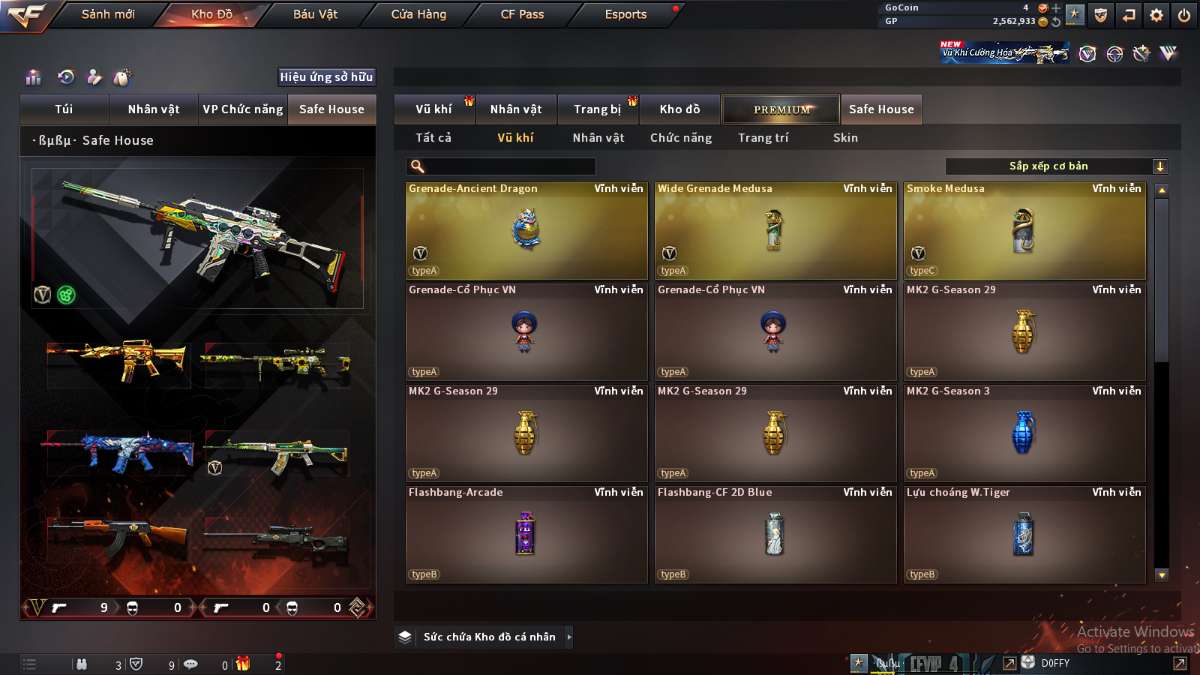 shop acc cf uy tin gia re